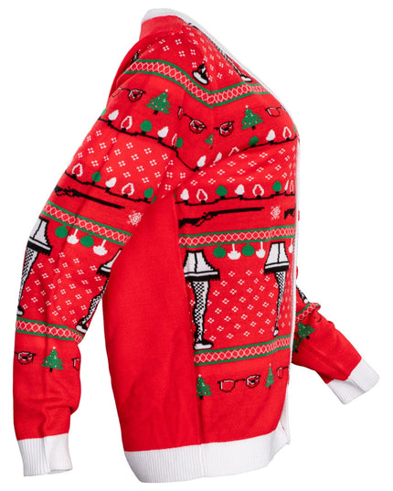 A Christmas Story Leg Lamp Button-Up Cardigan