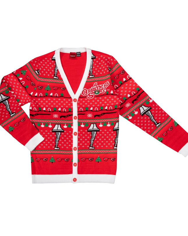 A Christmas Story Leg Lamp Button-Up Cardigan