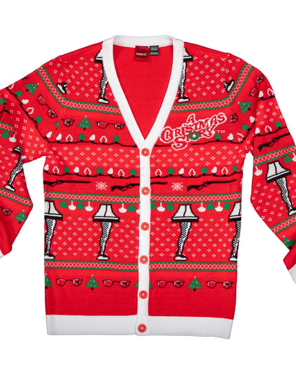 A Christmas Story Leg Lamp Button-Up Cardigan