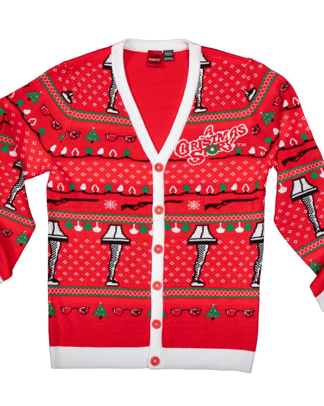 A Christmas Story Leg Lamp Button-Up Cardigan
