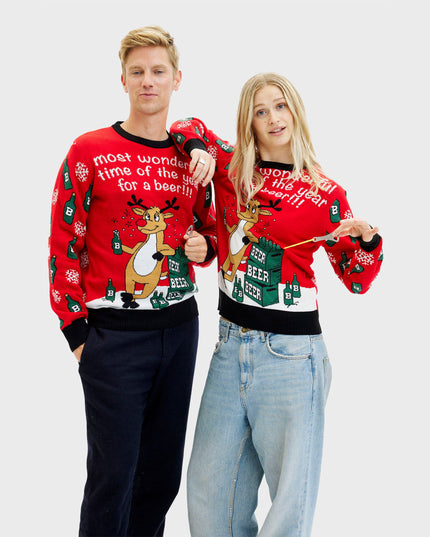 Most Wonderful Time Reversible Christmas Sweater for Women