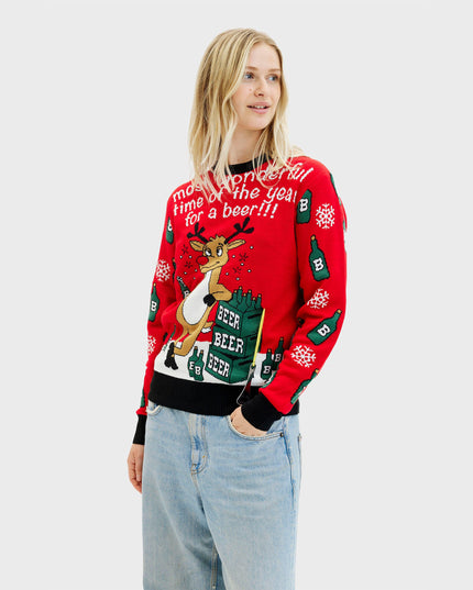 Most Wonderful Time Reversible Christmas Sweater for Women