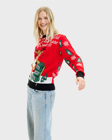 Most Wonderful Time Reversible Christmas Sweater for Women