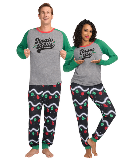 Jingle Balls & Tinsel Tits Couples Pajamas
