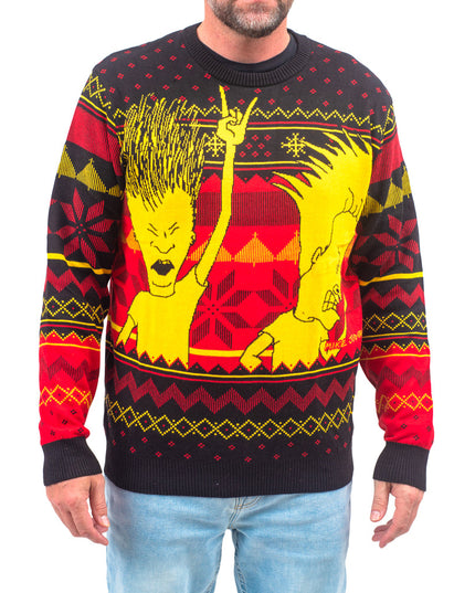 Beavis and Butthead Rock and Roll Ugly Sweater