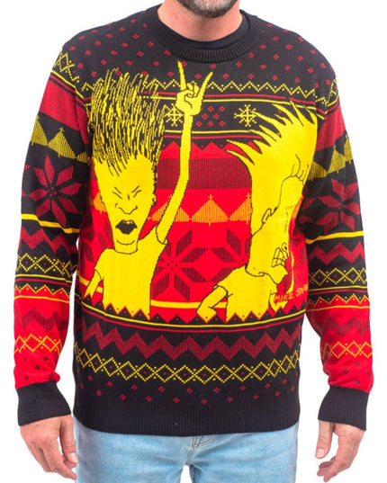 Beavis and Butthead Rock and Roll Ugly Sweater