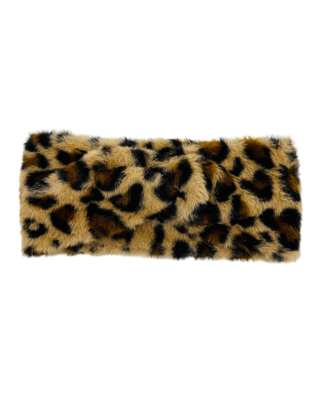 Faux Fur Headband - Leopard | Light Brown | Women’s Accessories