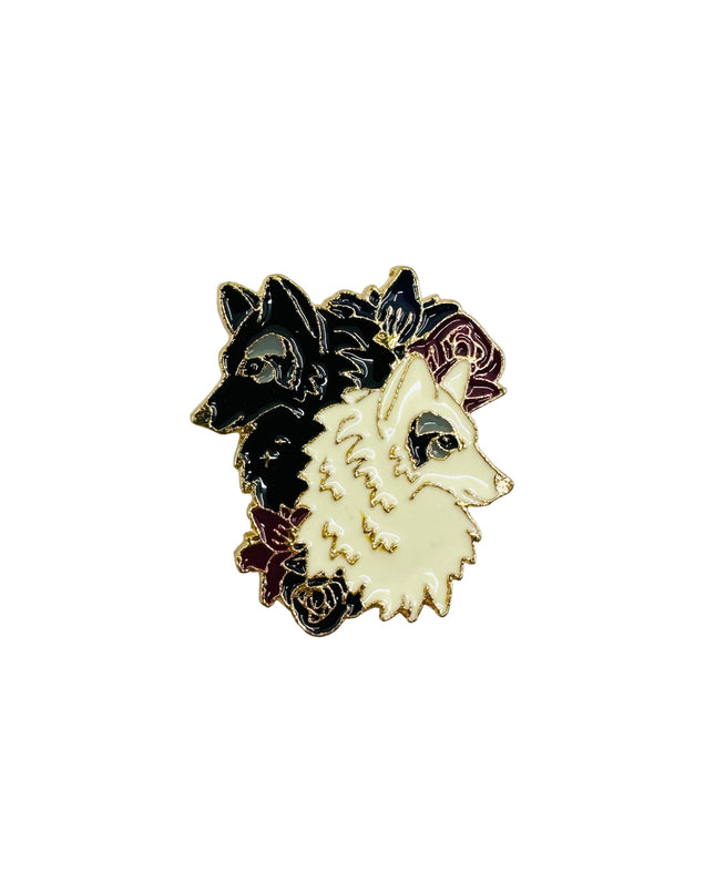 Wolves Brooch | Family Pajama Accessory for Christmas