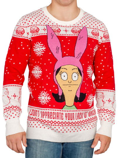 Bob's Burgers Louise Lack of Sarcasm Ugly Sweater