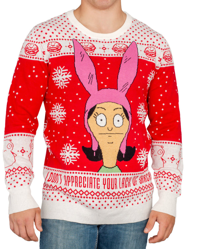 Bob's Burgers Louise Lack of Sarcasm Ugly Sweater