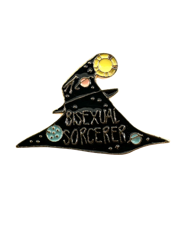 Bisexual Sorcerer Pin - Inclusive Wizard Accessory