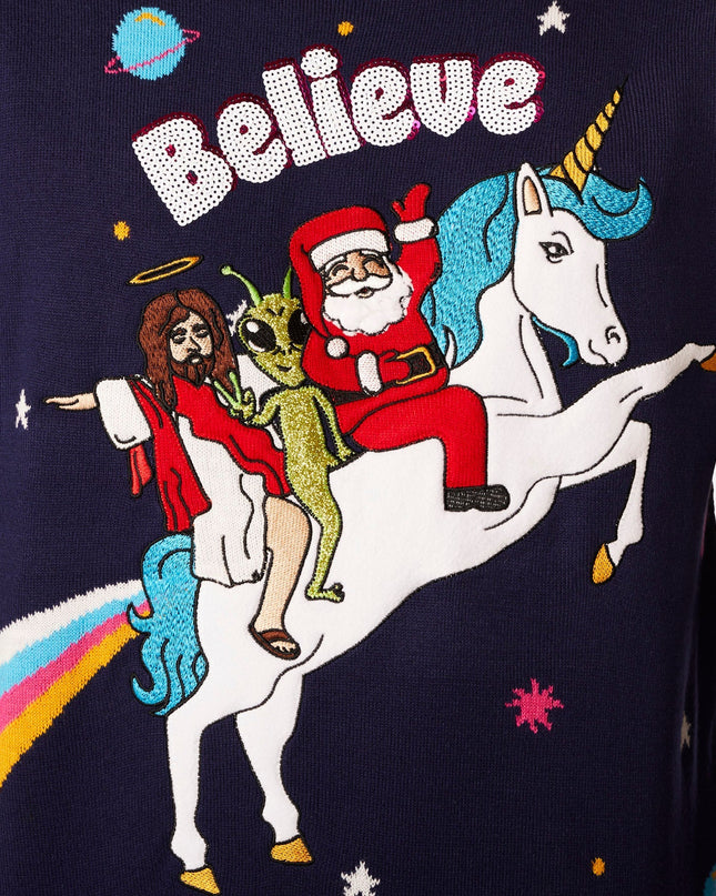 Women's Believe Christmas Sweater