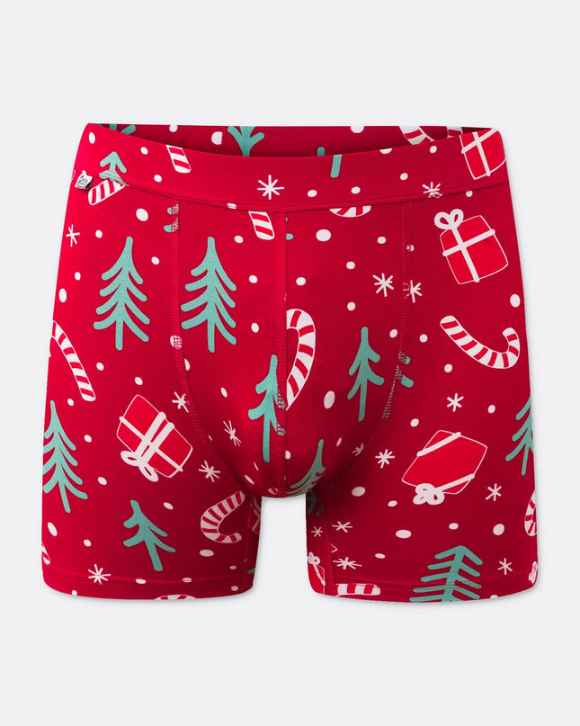 Red Christmas Pattern Boxers