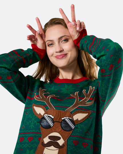 Women's Brewdolph Christmas Sweater for a Playful Twist