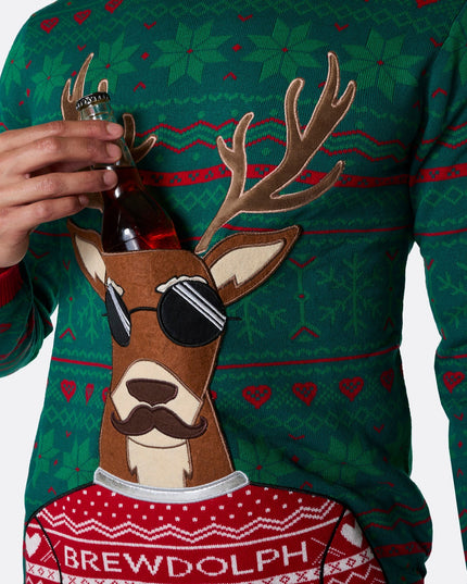 Men's Brewdolph Christmas Sweater for Holiday Fun