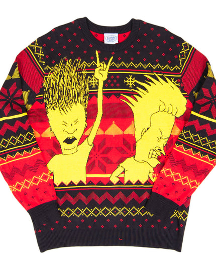 Beavis and Butthead Rock and Roll Ugly Sweater