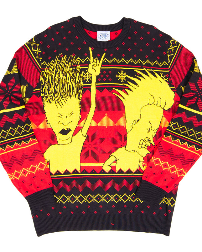 Beavis and Butthead Rock and Roll Ugly Sweater