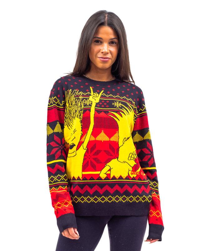 Beavis and Butthead Rock and Roll Ugly Sweater