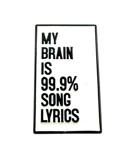 Lyrics Brain Enamel Pin Badge