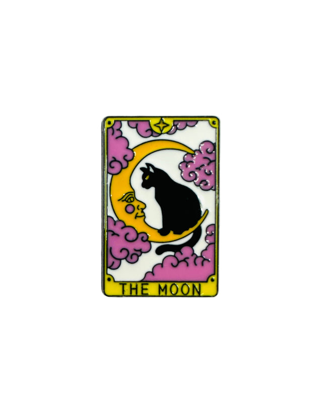 Cat Tarot Pin - The Moon for Halloween