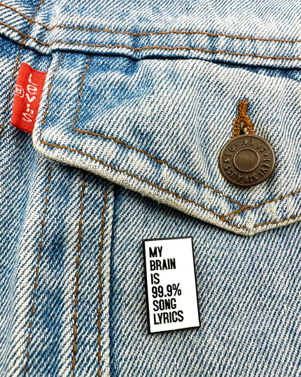 Lyrics Brain Enamel Pin Badge