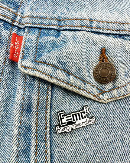 E=mc2 Pin Badge | Tags: Accessories