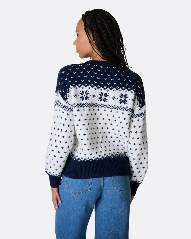 Women's Blue Christmas Cardigan for Seasonal Style