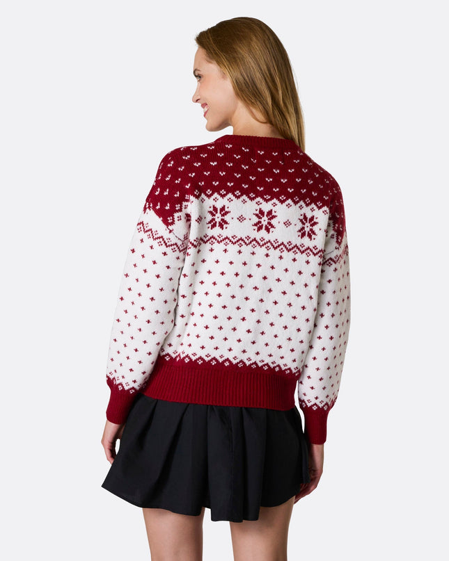 Women's Red Christmas Cardigan for Seasonal Warmth