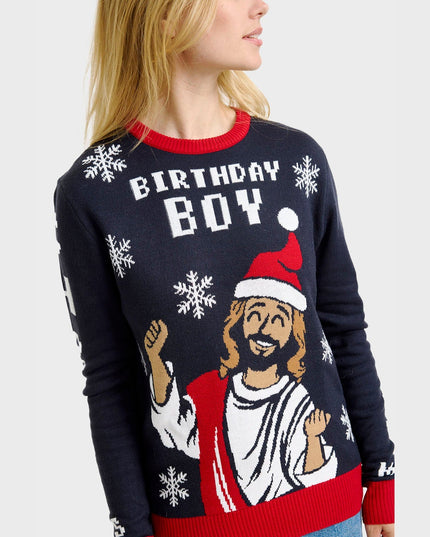 Women's Birthday Boy Christmas Sweater