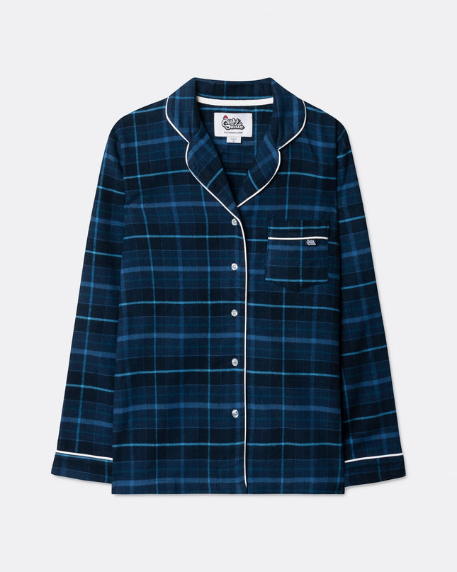 Kids' Blue Flannel Christmas Pyjamas