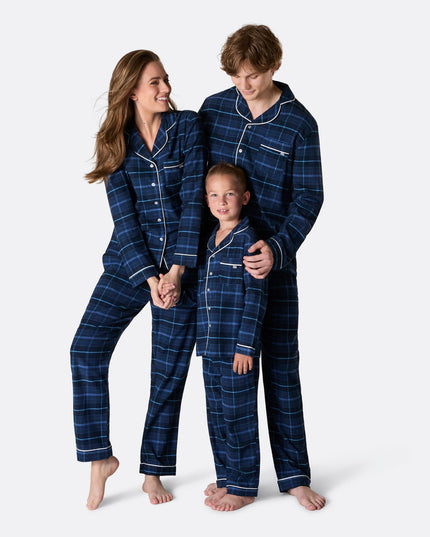 Men's Blue Flannel Christmas Pyjamas