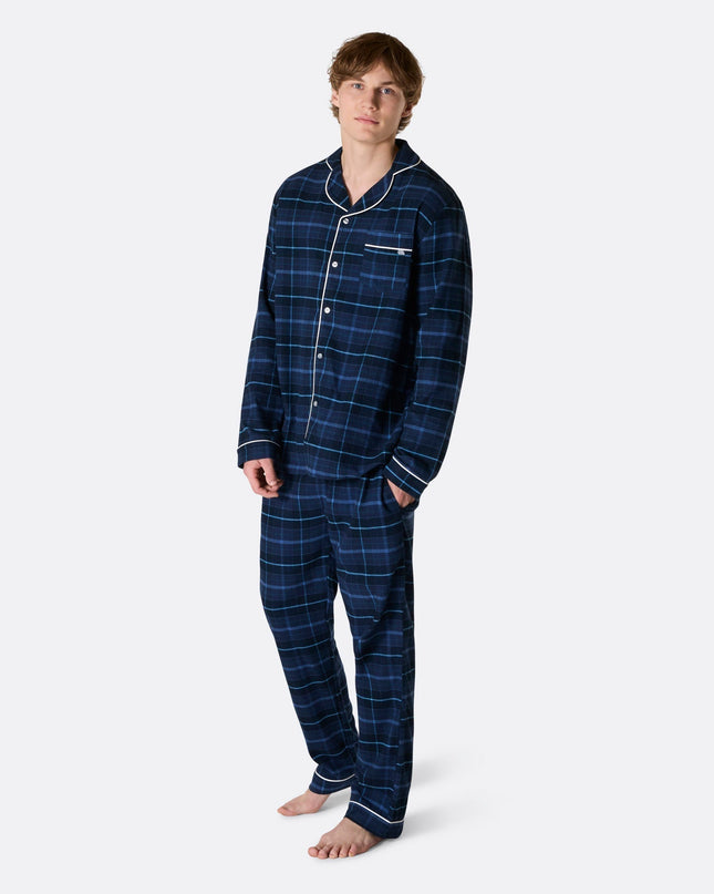 Blue Flannel Family Christmas Pajamas | Warm Holiday Sleepwear
