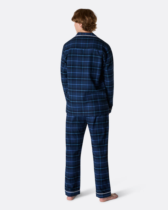 Men's Blue Flannel Christmas Pyjamas for Cozy Comfort