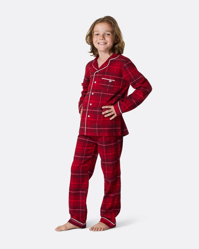Kids' Red Flannel Christmas Pyjamas