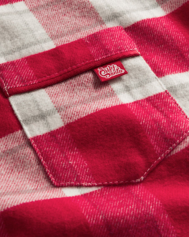 Large Red Flannel Christmas Pajamas for Family