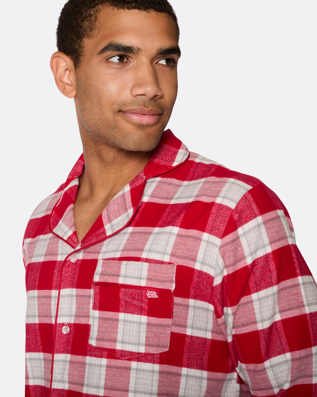 Red Flannel Christmas Pajamas for Men