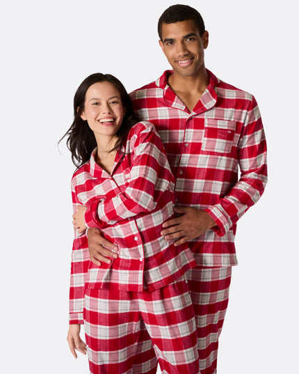 Red Flannel Christmas Pajamas for Men