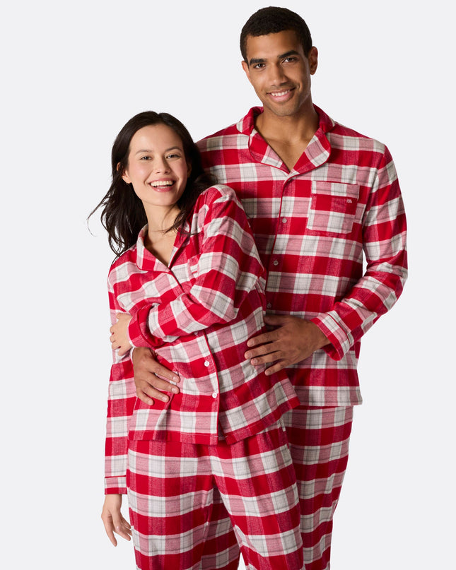 Red Flannel Christmas Pajamas for Men