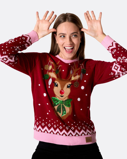 Women's Reindeer Christmas Sweater