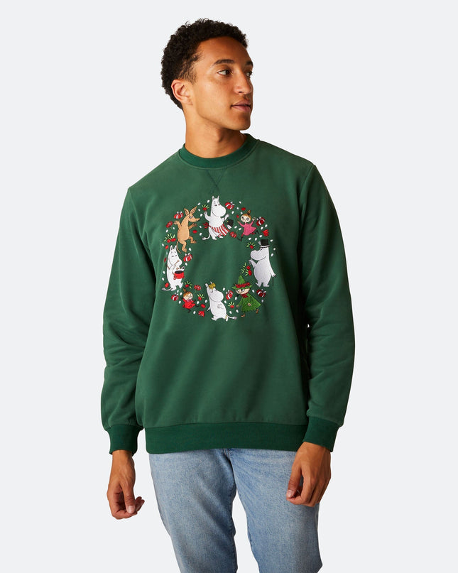 Men's Moomin Green Christmas Sweatshirt