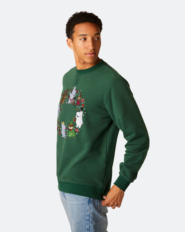 Men's Moomin Green Christmas Sweatshirt