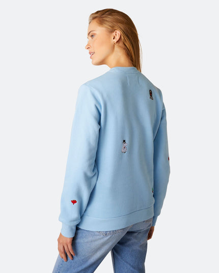 Women's Moomin Blue Christmas Sweatshirt - Cozy Holiday Wear