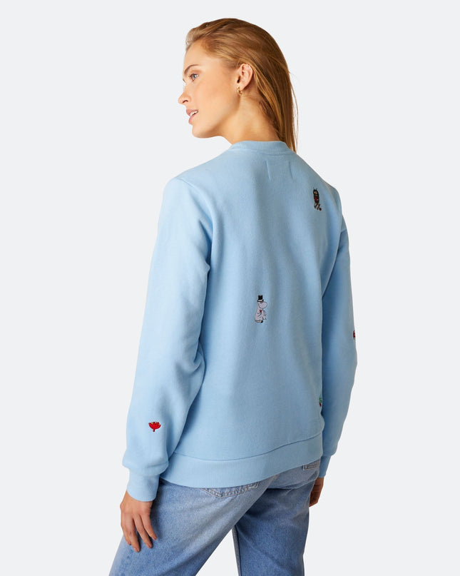Women's Moomin Blue Christmas Sweatshirt - Cozy Holiday Wear