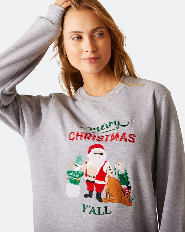 Women's Merry Christmas Y'all Christmas Sweatshirt
