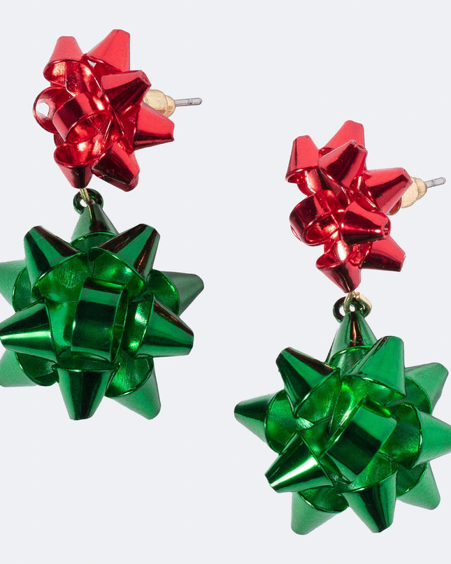 Christmas Ribbon Earrings for Festive Looks