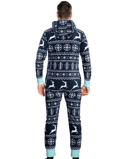 Fair Isle Ugly Christmas Union Suit Pajamas for Adults