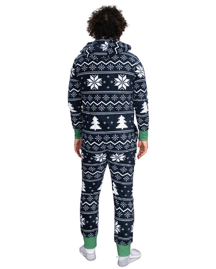 Fair Isle Ugly Christmas Union Suit Pajamas for Adults