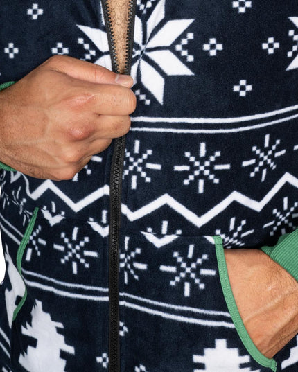 Fair Isle Ugly Christmas Union Suit Pajamas for Adults