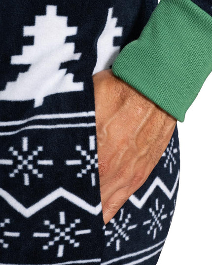 Fair Isle Ugly Christmas Union Suit Pajamas for Adults