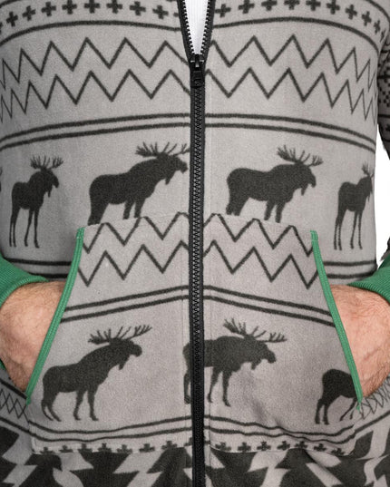 Fair Isle Ugly Christmas Union Suit Pajamas for Adults